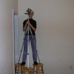 Ruth standing on stools to get a good shot Ruth standing on stools to get a good shot